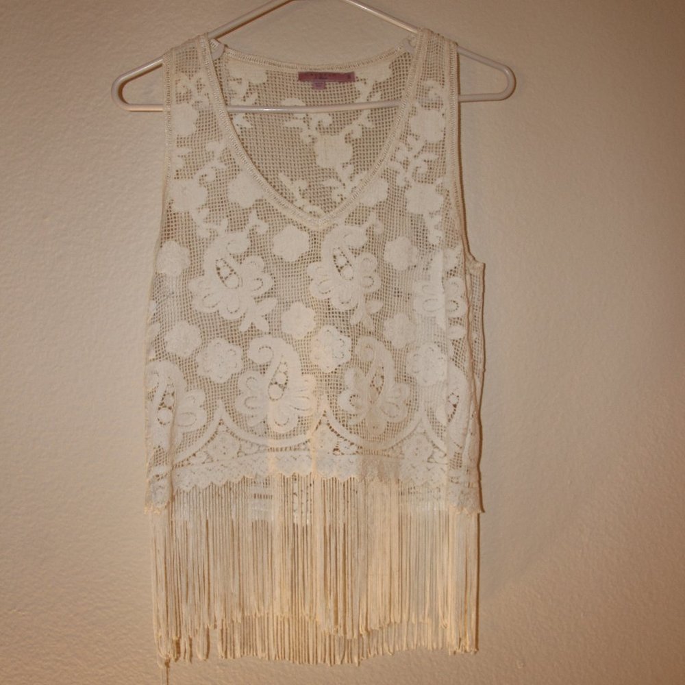 Gypsy Fringe Lace Top